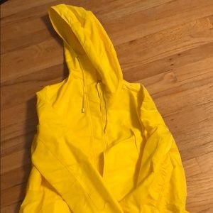 Lands End size 10 yellow raincoat in new condition